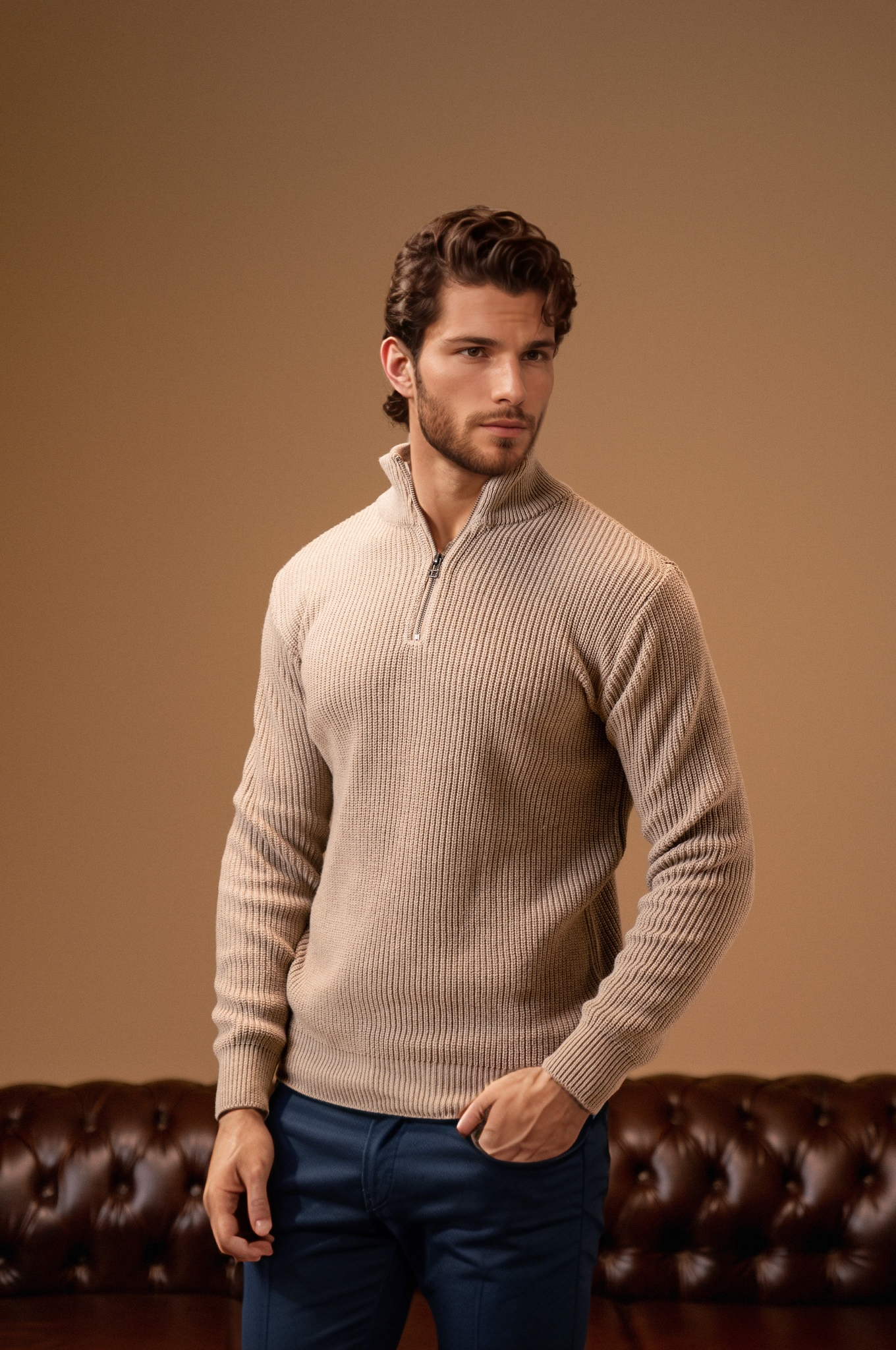 Finest Half Zip Sweater